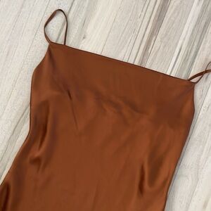 Asymmetrical Brown Dress